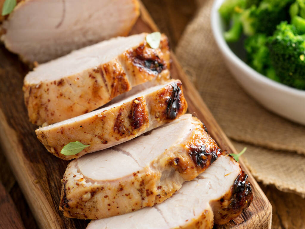 Stock image of Chicken on a serving plate