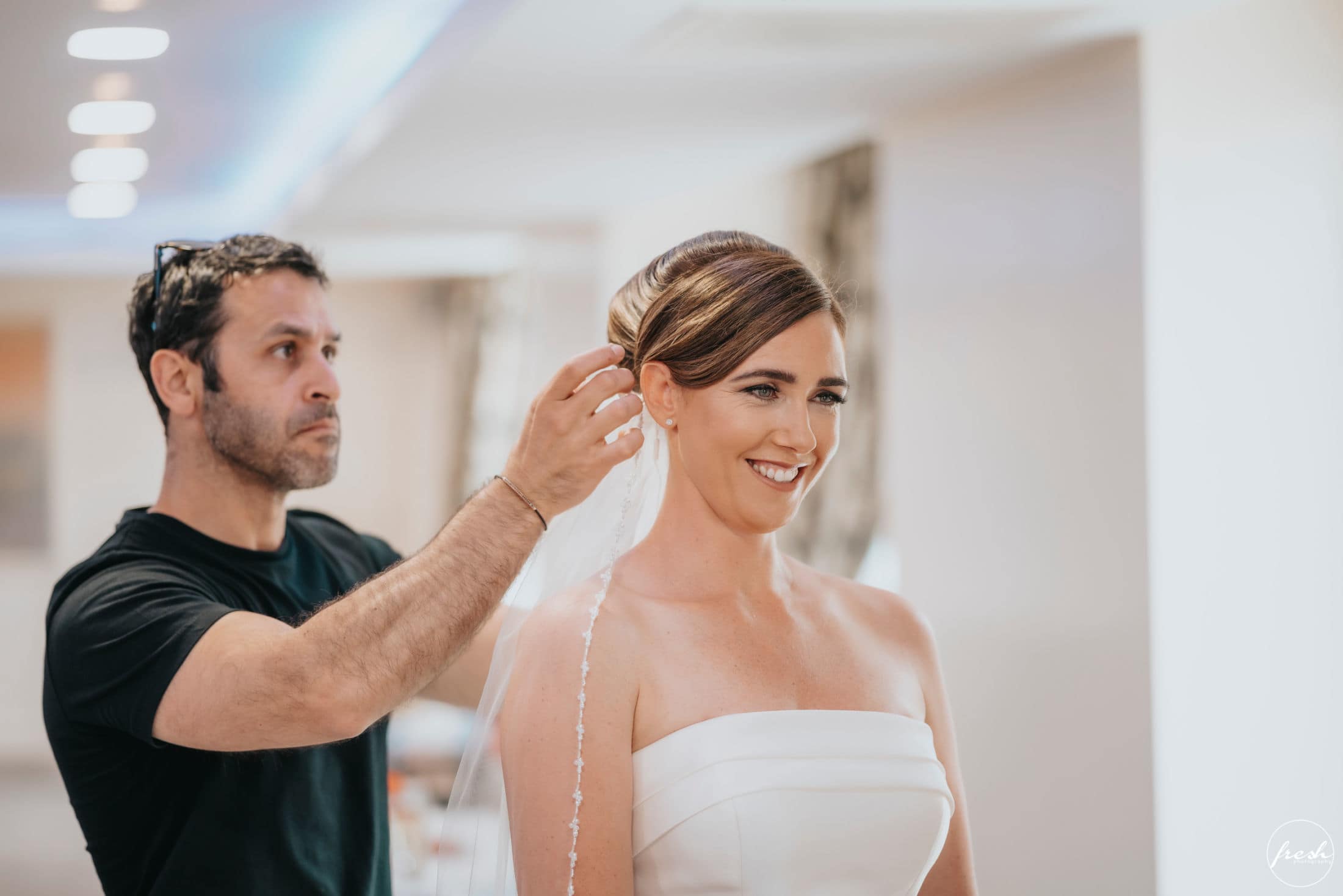 bride getting ready for her wedding day at St George's Hotel, wedding venues llandudno