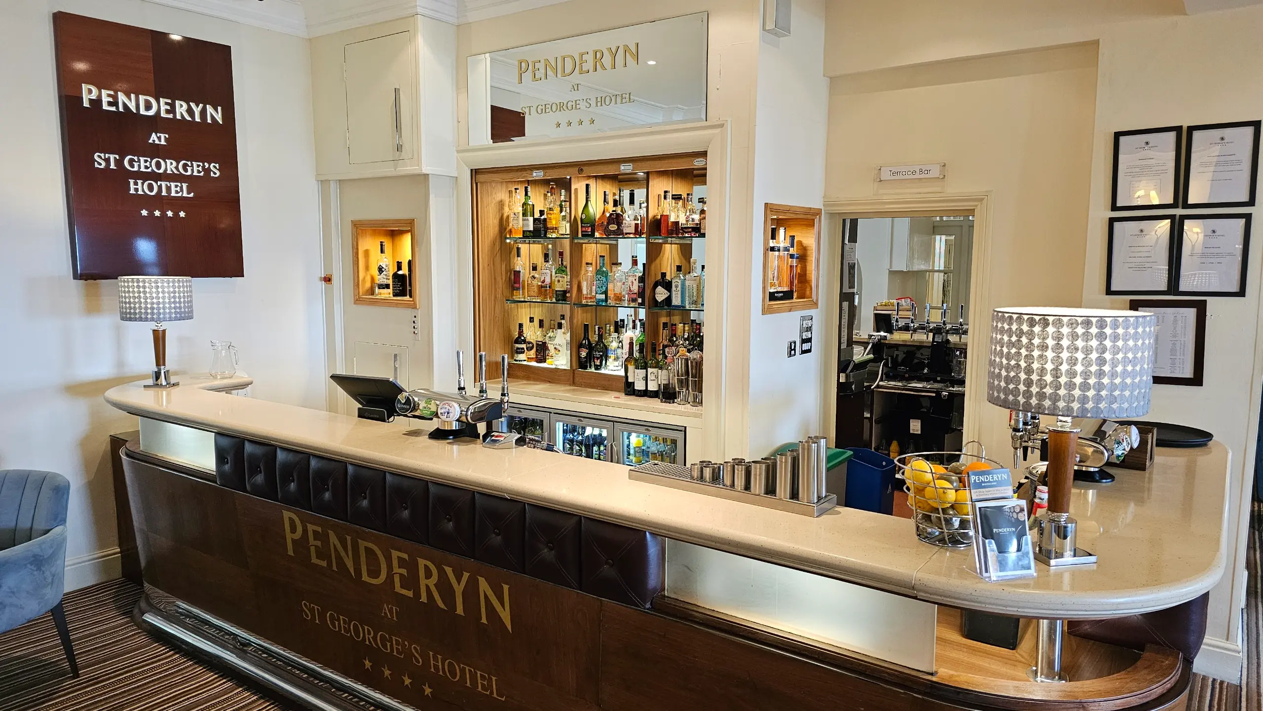 enjoy a penderyn whisky from our terrace bar